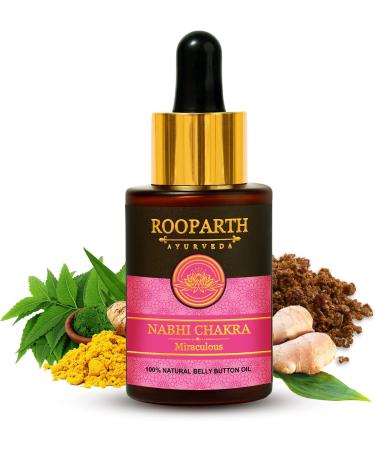 Rooparth Ayurveda Nabhi Chakra Belly Button Oil For Healthy Hair Skin & Body With 16+ ingredients including Ajwain Ginger Neem Heeng & Pure Cow Ghee. Ayuvedic Belly Button Oil - Buy Online on GoSupps.com