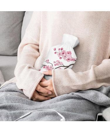 Cherry Blossom Hot Water Bottle with Plush Cover - Hand Warmer for Adults & Kids | 26.5x15.3cm - International Shipping Available - Buy Online on GoSupps.com
