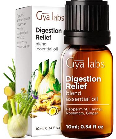 Gya Labs Digestion Relief Essential Oil Blend 100% Pure Natural Fresh & Herbaceous Scent - 0.34 Fl Oz