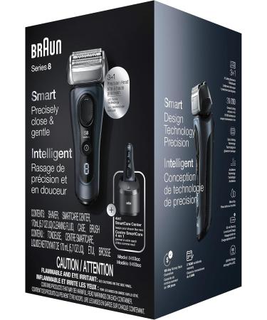 Braun Electric Shaver for Men Series 8 8453cc Wet & Dry 3+1 Head with Precision Trimmer with 5-in-1 SmartCare Center and a 60-min Battery Life - Buy Online on GoSupps.com