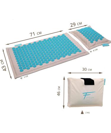 High-Quality Fit Acupressure Set - Natural Mat Pillow & Bag for Back & Neck Pain Relief | Multi-Colored Muscle Relaxation - Buy Online on GoSupps.com