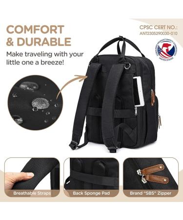 Large Diaper Bag Backpack - Black - Buy Online on GoSupps.com