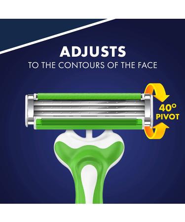 Gillette Sensor3 Sensitive Men's Disposable Razors - Enhanced Lubrastrip - 8 Count (Pack of 2) - Buy Online on GoSupps.com