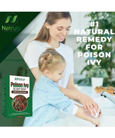 Natrulo Poison Ivy Soap Bar - All Natural Treatment for Poison Ivy, Oak & Sumac - Anti-Itch Cleanser Bar - Soothes Rashes - 4 oz Bar Made in USA - Buy Online on GoSupps.com