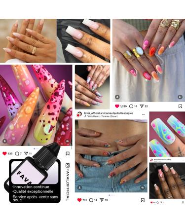 FAVAI Airbrush gel nail polish acetonefree airbrush gel polish UV with fine spray mist UV nail polish for nail gradient without dilution 15 ml nail art for DIY manicure HOT101 - Buy Online on GoSupps.com
