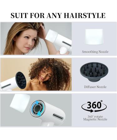 Premium 1600W Ionic Hair Dryer - 7 Temps 31 Modes Intelligent Control Self-Cleaning | Low Noise & LCD Display | Ideal for Facial Care - Buy Online on GoSupps.com