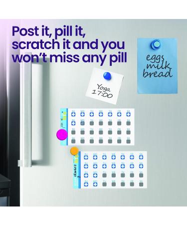 Shop PILL IT Daily Scratch Off Stickers | Pill Reminder & Medication Tracker for Kids Pets & Travel - Buy Online on GoSupps.com