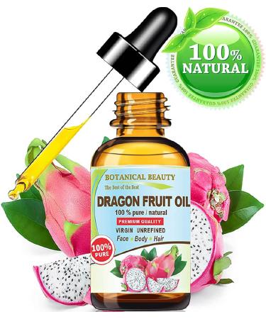 Buy 100% Pure Dragon Fruit Seed Oil - Natural Virgin Unrefined Cold-Pressed Carrier Oil for Face Skin Hair & Nails | Botanical Beauty 30ml - Buy Online on GoSupps.com