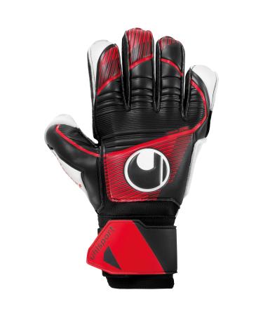 Uhlsport Powerline Soft Flex Frame Football children and adult goalkeeper gloves Unisex - goalkeeper gloves with finger protection 6.5 black/red/white