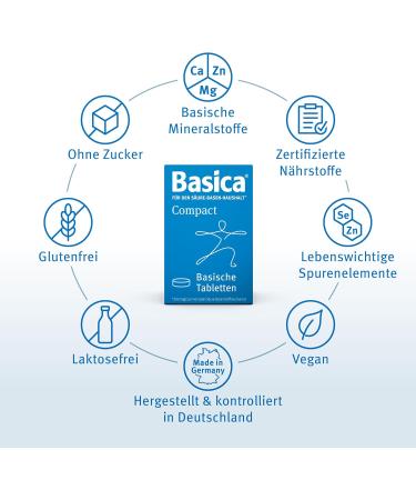 basica Compact Alkaline Tablets - 120 Pieces | Premium pH Balance Supplement for Energy & Well-being - International Shipping - Buy Online on GoSupps.com