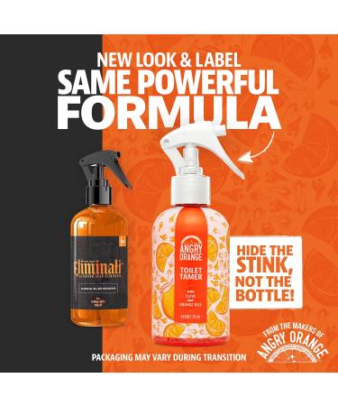 Angry Orange Toilet Spray - 6oz Bathroom Odor Eliminator & Air Freshener - Citrus Orange Spice Deodorizer for Pet Poop and Home Use - Buy Online on GoSupps.com