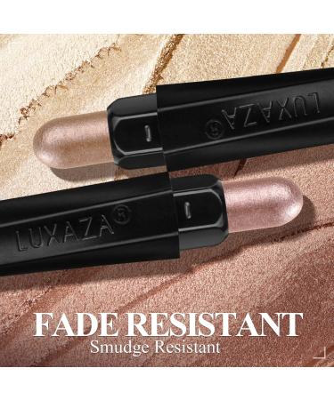 LUXAZA 6PCS Shimmer Eyeshadow Stick Set - Rose Pink & Neutral Brown Metallic Eye Brightener Makeup Crayons - Smudge Proof Long Lasting Cream Shadow & Eyeliner Pen Kit - Buy Online on GoSupps.com