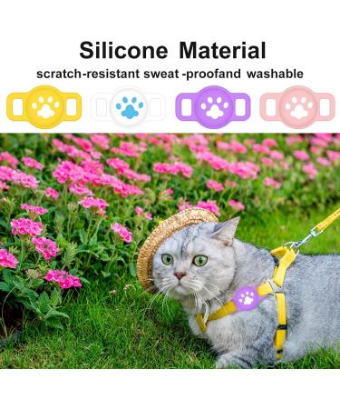Coholl Protective Cover for Apple AirTag Case - 3 Pieces Silicone Shell for GPS Finder Dog Collar Anti-Oste Pet Loop Holder for Cats & Dogs - Black White & Light Powder - Buy Online on GoSupps.com