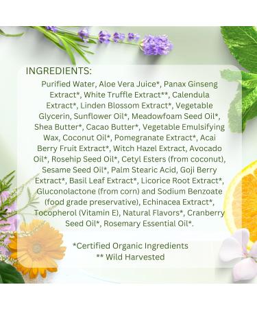 Fleur De Lis Naturals White Truffle Cream for Face - Made in USA - Fragrance Free Natural and Organic Anti Aging Moisturizer for Face and Neck to Reduce Wrinkles 1.7 oz - Buy Online on GoSupps.com