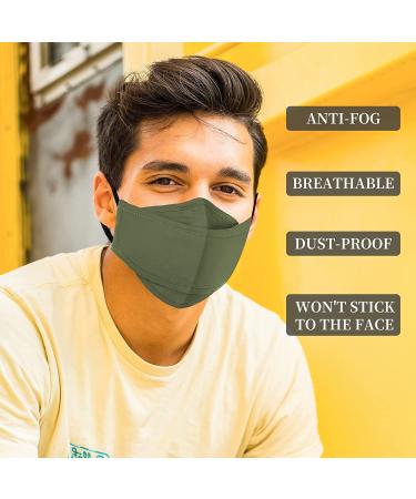 Washable Reusable 4 Ply Cloth Face Mask with Nose Wire & Adjustable Ear Loop, 8 Count - Men Women Teens - Breathable - Color-1 - Buy Online on GoSupps.com