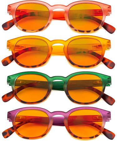 Eyekepper 4 Pack Ladies Computer Glasses - Blue Light Filter Anti Glare Reading Glasses +2.00 Orange Tinted - Shop Now for Women s Eye Protection - Buy Online on GoSupps.com