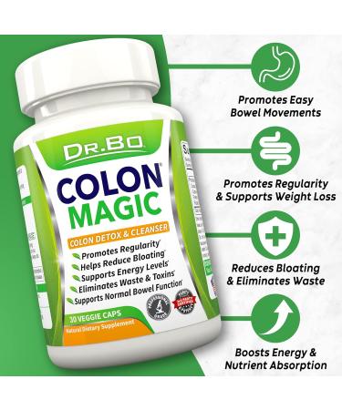 Colon Cleanser Detox Supplement Capsules - 15 Day Colon Cleanse Pills & Probiotic Herbal Formula - Daily Bowel Movement Supplements for Intestinal Stomach Bloating Digestive Gut Cleansing Support - Buy Online on GoSupps.com
