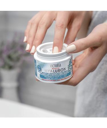 Hyaluron & Amber Algae Anti-Aging Cream - Day & Night for 40+ | Micro-Collagen & Hyaluronic Acid - 50ml - Buy Online on GoSupps.com
