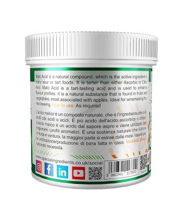 Special Ingredients Malic Acid Powder 1kg - Premium Quality Natural Origin, Vegan, Non-GMO - Recyclable Container - Buy Online on GoSupps.com