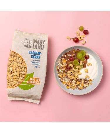 Maryland Cashew Kernels 1kg - Natural Vegan Additive-Free Snack | Buy Bulk Cashew Nuts Online - Buy Online on GoSupps.com