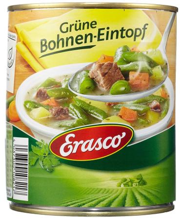 Erasco Green Bean Pot with Freshly Harvested Vegetables Pack of 3 (3 x 800 g Can) 3 800 g (Pack of 3)