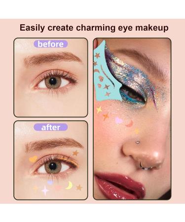 Eyeliners Stencils Wing Tips | Flexible Soft Eyeliners Tool | Precision Beveled Design Eye Liners Reusable Cleaning Cloths for Women Blue - Buy Online on GoSupps.com