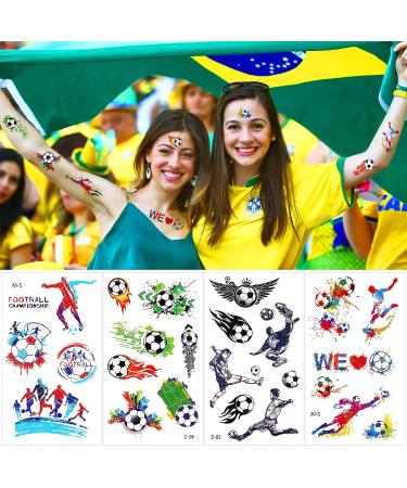 Konsait 60pcs Football Face Temporary Tattoos - Perfect for Soccer Game & Boys Birthday Party - Buy Online on GoSupps.com