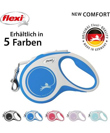 Flexi Kerbl Retractable Dog Leash - Comfort Belt Blue 15kg Capacity 5m Length - Perfect for International Shipping - Buy Online on GoSupps.com