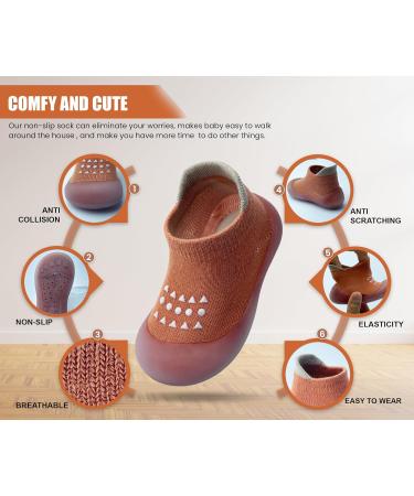 Dookeh Baby Shoes Non Slip Soft Sole Sneakers 9-12 Months (A3 Cherry) - Toddler First Walking Shoes for Boys and Girls - Buy Online on GoSupps.com