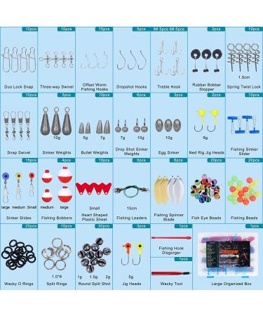 253pcs Fishing Lures Tackle Box Kit for Bass Trout Salmon - Saltwater & Freshwater Fishing Gear with Accessories and Equipment - Buy Online on GoSupps.com