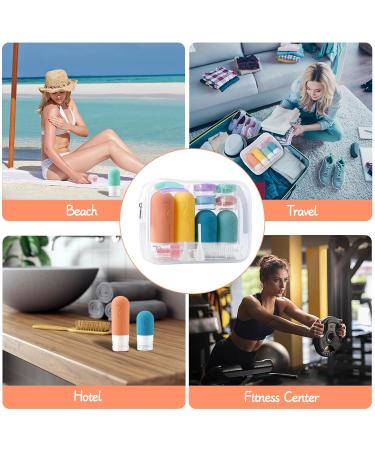 Marforever 16-Piece Silicone Travel Bottle Set | BPA-Free 60/90ml Containers for Shampoo Lotion & Shower Gel | Ideal for International Travel - Buy Online on GoSupps.com