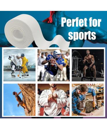 QZL Athletic Tape - 6 Rolls 100% Cotton Medical Bandage for Ankle & Wrist | Sports Grip Tape for Hockey Boxing Volleyball Football - Gen II - Buy Online on GoSupps.com