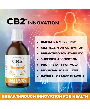 CB2 HEMP OIL - 225 000mg Extra Strength Organic / 240mL / 8oz | Pain Relief Anti-Inflammatory Stress & Tension Relief Enhanced Sleep | Natural Orange Flavor Omega 3 GLA | Certified Organic Non-GMO | Made in Canada - Buy Online on GoSupps.com