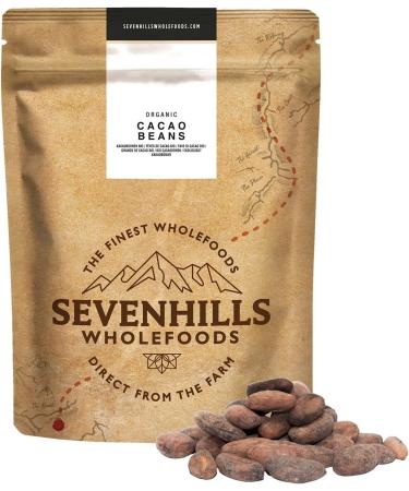 Sevenhills Wholefoods Organic Raw Cacao/Cocoa Beans 200g - Premium Quality Superfood - Buy Online on GoSupps.com