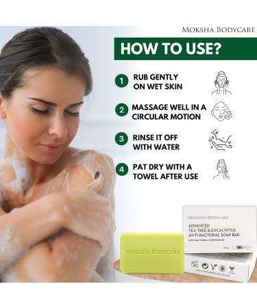 Tea Tree Oil and Eucalyptus Soap Bar - Made In U.K Tea Tree Antifungal Scrub Soap Bar for Acne Spots Blackheads | Paraben and Cruelty FREE - 100g - Buy Online on GoSupps.com