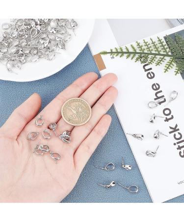 PandaHall 100pcs Platinum Brass Pearl Bail Peg Pendants Charm Connector for Jewelry Making - Buy Online on GoSupps.com