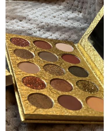 Goldshine Eyeshadow Palette 15 Shimmery and Matte Warm Shades goldish colour