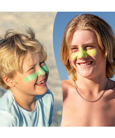 Zinc Oxide Mineral Sunscreen SPF 50+ - Waterproof Face & Body Protection for Adults & Kids | 4-Pack Broad-Spectrum Color Options (Light Skin Green Yellow) - Premium Australian Formula - Buy Online on GoSupps.com