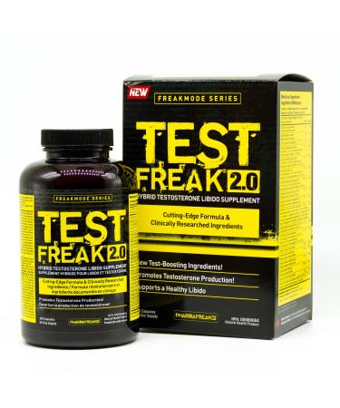 Pharmafreak Test Freak 2.0 - 180 ct New and Improved Version - Ultimate Test Booster - Shown to Improve Performance Energy Sleep Strength and Boost Testosterone