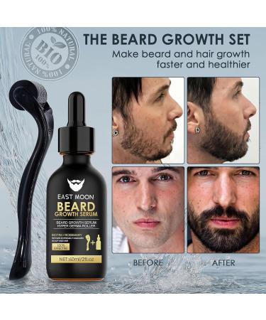 60ml Huile barbe homme Huile Pousse Barbe avec Rouleau Barbe Kit de soins de barbe pour hommes Soin Barbe Homme pour le soin quotidien de la barbe de enti re Cadeau Homme - Buy Online on GoSupps.com