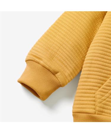 PatPat Toddler Hoodie | Solid Color Textured Sweatshirt for 2-3 Years | Ginger - Buy Online on GoSupps.com