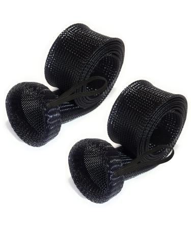 Reaction Tackle Fishing Rod Socks - Fishing Pole Sleeves and Covers for Baitcasting Rods Spinning Rods - Fits Up to 7ft and 8ft Fishing Rod Protector Sleeve Maximum Fishing Pole Protection (2 -Pack) XL Spin / Point End / 2.5 "X 67" Black - Buy Online on GoSupps.com