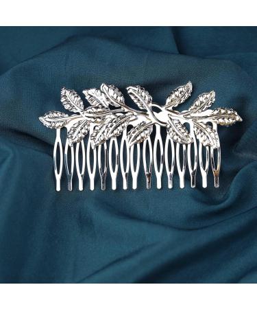 Buy YHEAKNE Boho Wedding Hair Accessories - Camil Wedport Side Comb for Brides & Bridesmaids - Silver Metal Twig Headgear - Buy Online on GoSupps.com