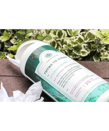 THYME TO CLEAN by DERMAGLOVE - All-Natural Hygienic Wipes for Hard Surfaces | Plant-Based Barrier for Cross-Contamination | Ideal for High Touch Surfaces (75 ct) - Buy Online on GoSupps.com