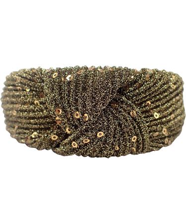 Topkids Accessories Lurex Sequin Knot Alice Bands Adult Women Hair Accessories for Women Hair Bands for Women Thick Headband Womens Headbands Head Bands Adult Women Wide Headbands (Gold) - Buy Online on GoSupps.com