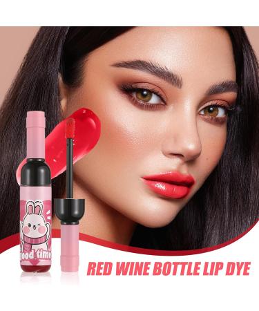 Liquid lipstick wine-colored lip stain - Nourishing glossy lips Wine Liquid Lip Gloss Matte Finish Long-lasting durable beauty makeup for women and girls - Buy Online on GoSupps.com