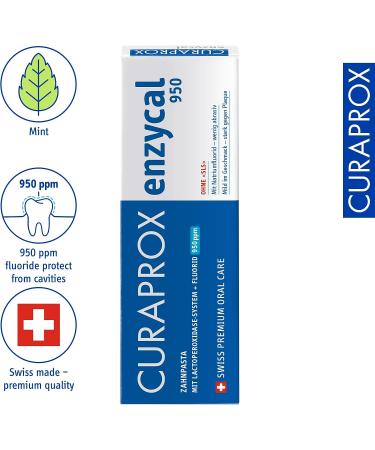 Curaprox Enzycal 950 PPM 75ml Toothpaste - Superior Enzyme Formula for Ultimate Oral Health - Buy Online on GoSupps.com