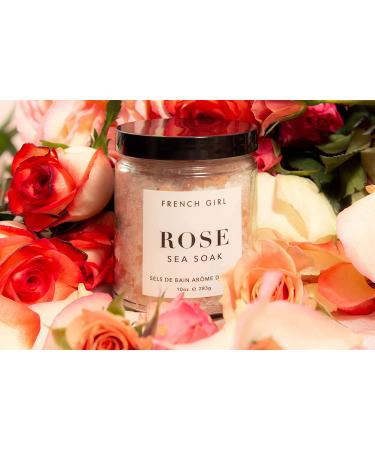 French Girl Rose Sea Soak - Calming Bath Salts 10 oz/300 mL | Relax and Rejuvenate - Buy Online on GoSupps.com
