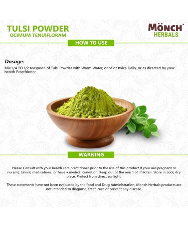 Tulsi Powder for Skin & Hair Care | 100% Natural Holy Basil - Ayurvedic 227g - Buy Online on GoSupps.com