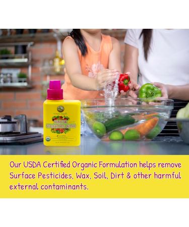 2 Pack Organic Fruit & Vegetable Wash USDA Organic Produce Cleanser Made in Canada Food Grade Organic Ingredients Removes Surface Pesticides Wax Soil Dirt & other contaminants Each 26.54 fl oz - Buy Online on GoSupps.com